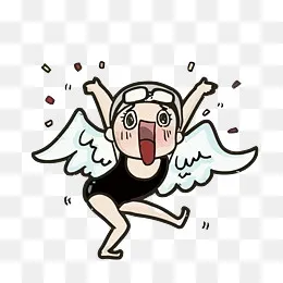 矢量傅园慧表情包高兴的人