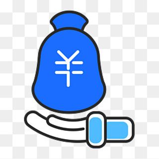 蓝色手绘汇款商务图标,免抠元素