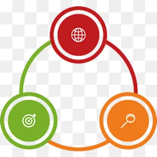 矢量创意设计三段连接目录图,免抠元素