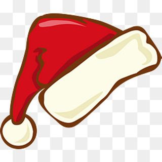 红色卡通圣诞帽,免抠元素