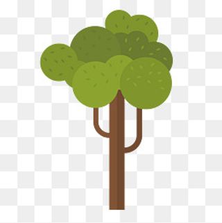 一株绿色的树手绘设计,免抠元素