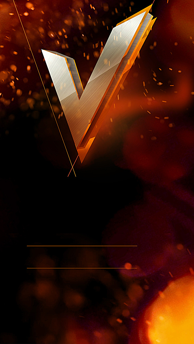 大气简洁风V字时尚海报H5背景psd下载背景图片素材