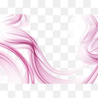 枚红色柔和曲线装饰,免抠元素