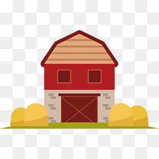 农村双层木屋,免抠元素