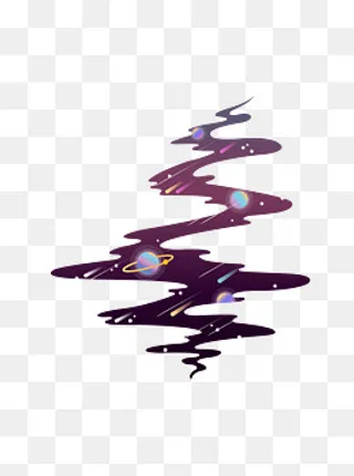 七夕情人节唯美银河矢量元素,免抠元素