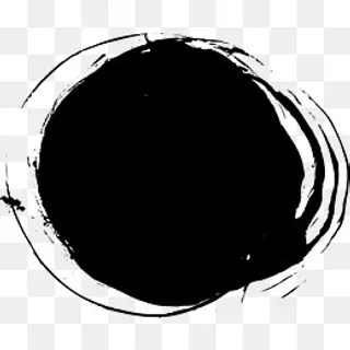 圆形水墨刷,免抠元素