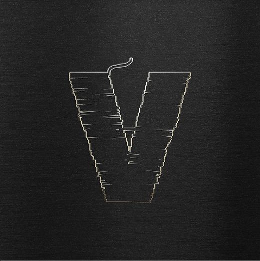 金属纹理质感抖音故障风艺术字菜鸟图库V