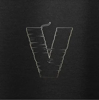 金属纹理质感抖音故障风艺术字菜鸟图库V