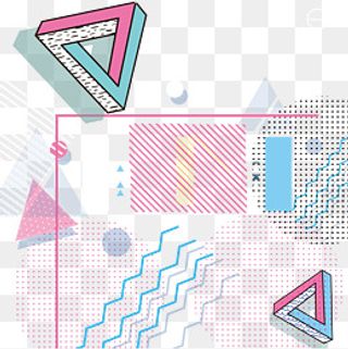 孟菲斯风格时尚潮流几何点线面背,免抠元素