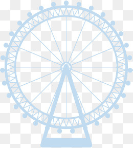 卡通摩天轮矢量图下载,免抠元素