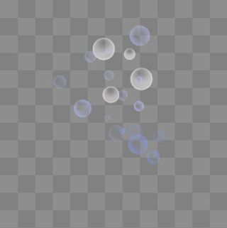 圆形蓝色泡泡元素,免抠元素
