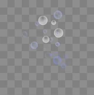圆形蓝色泡泡元素,免抠元素