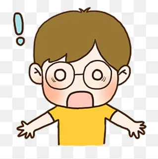 手绘可爱眼镜男孩吃惊表情元素下,免抠元素 手绘可爱眼镜男孩吃惊表情元素下,免抠元素