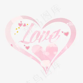 粉色恋情LOVE艺术字