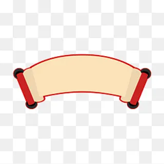 春节新年中国风红色卷轴矢量边框,免抠元素