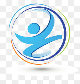 手绘卡通运动健身logo设计图标设