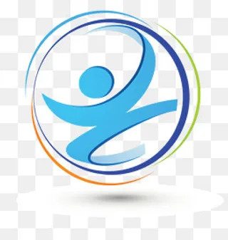 手绘卡通运动健身logo设计图标设