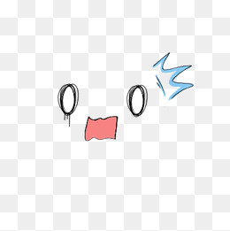 表情包卡通手绘惊讶脸(2000*2000px)psd模版下载