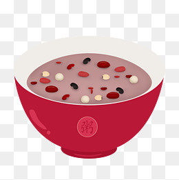 卡通手绘一碗腊八粥,免抠元素