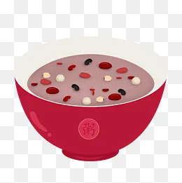 卡通手绘一碗腊八粥,免抠元素