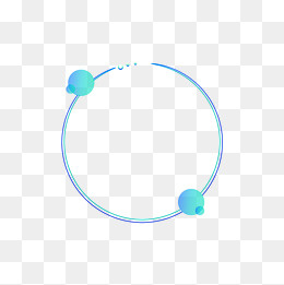 圆形渐变商务办公简约科技边框酷,免抠元素