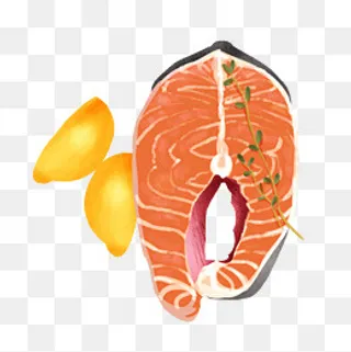 手绘赏心悦目的海鲜鱼,免抠元素