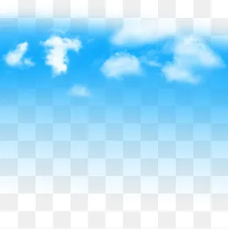 蓝色天空白云元素,免抠元素
