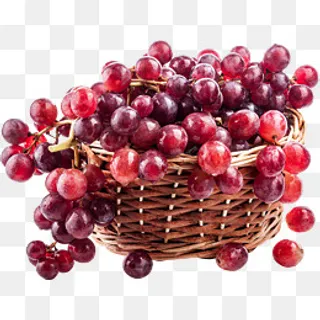 一篮新鲜的红葡萄,免抠元素