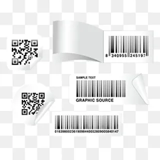 揭开的条形码,免抠元素