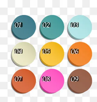 矢量数字标签,免抠元素