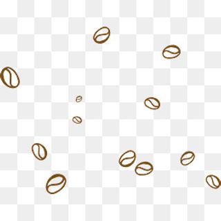 褐色简约咖啡豆漂浮素材,免抠元素