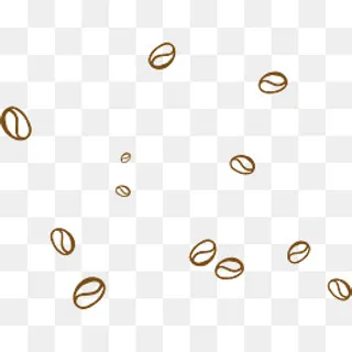 褐色简约咖啡豆漂浮素材,免抠元素