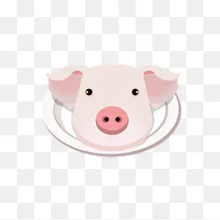 清明祭祀食物猪头肉矢量免抠,免抠元素