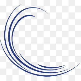 蓝色海浪线,免抠元素