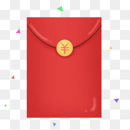 金融红色卡通时尚红包,免抠元素