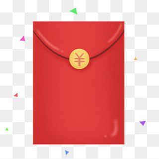 金融红色卡通时尚红包,免抠元素