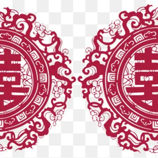 结婚喜子,免抠元素