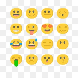 矢量EMOJI卡通可爱笑脸表情包(2500*2500px)ai矢量模版下载