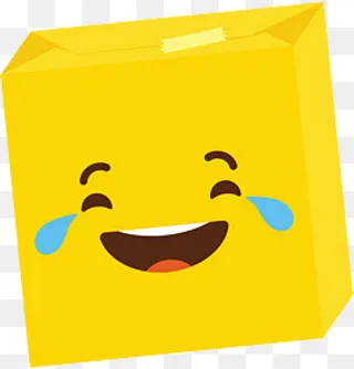 笑哭大黄脸,免抠元素