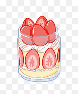 夏季草莓味道的饮料,免抠元素