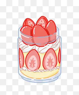 夏季草莓味道的饮料,免抠元素