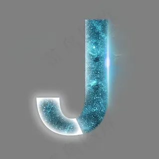 炫酷星空光效分割数字J