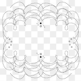 黑白手绘通用波浪装饰边框,免抠元素