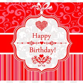 红色中国剪纸生日素材原素,免抠元素