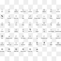 商务金融线型矢量图标icon,免抠元素