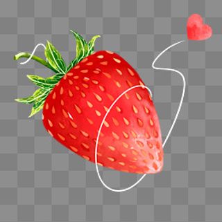 彩色草莓食物吃的元素,免抠元素