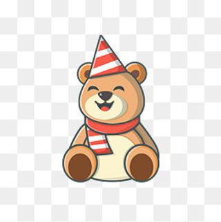 六一儿童节可爱泰迪小熊棕色娃娃,免抠元素