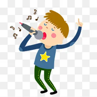 卡通唱歌PNG下载,免抠元素