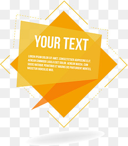 黄色创意几何促销标签,免抠元素