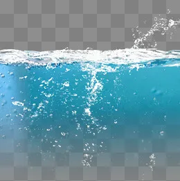 蓝色水面水珠元素,免抠元素